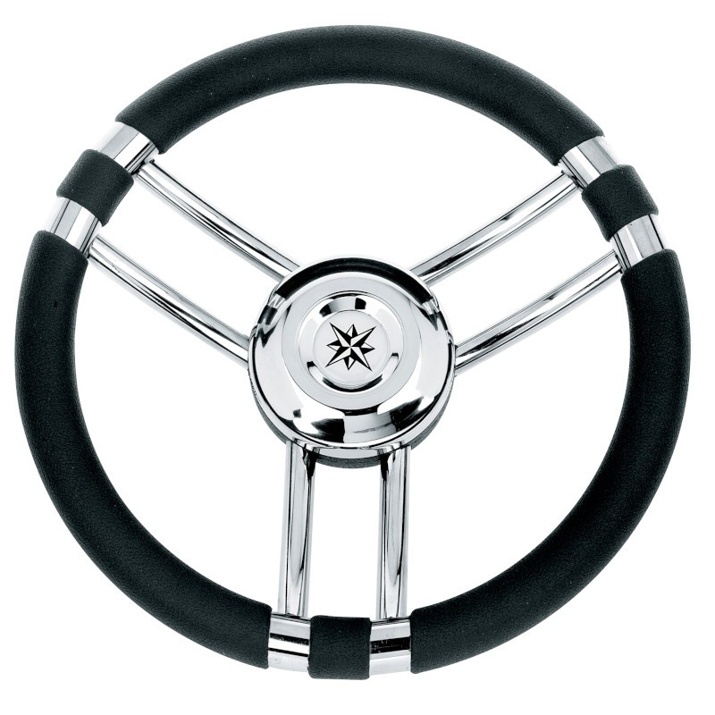 ΤΙΜΟΝΙ ΙΝΟΧ LUXURY 35mm ME ΜΑΥΡΗ ΛΑΒΗ